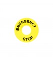 Etiqueta Emergency Stop Ø60mm