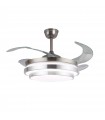 Ventilador DC Níquel Selene 72W 6480LM 4 Aspas Transp. Pleg.