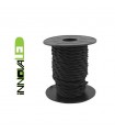 Cable Textil Trenzado Negro 2x0.75mm - Bobina 10m