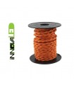 Cable Textil Trenzado Naranja 2x0.75mm - Bobina 10m