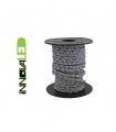 Cable Textil Trenzado Negro/Blanco 2x0.75mm - Bobina 10m