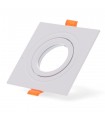 Aro Empotrable Basculante Cuadrado Blanco Serie Luxury