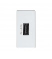 Cargador USB 5V / DC 2.1A Medio Elemento Blanco Simon 27