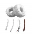 Cable Paralelo Textil Trenzado 3x1.5mm² MARRON (Metro)