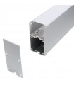 Perfil Aluminio Fint Opción Colgante + Tapas 2 Metros