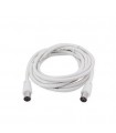 Cable Prolongador Coaxial Macho-Hembra Blanco 2.5m